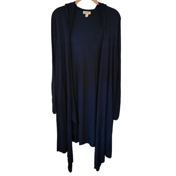 New One World Navy Knitted Open Front Rain Fall Style Cardigan Size 3X - Picture 1 of 6